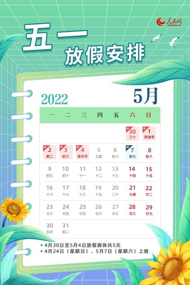 五一法定节假日是几天（元旦三天不放假）