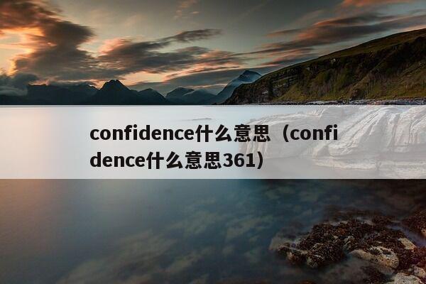 confidence什么意思（confidence什么意思361）