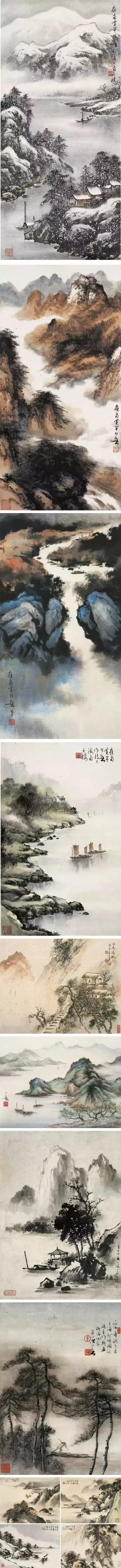 国画大家—黄幻吾山水风景画