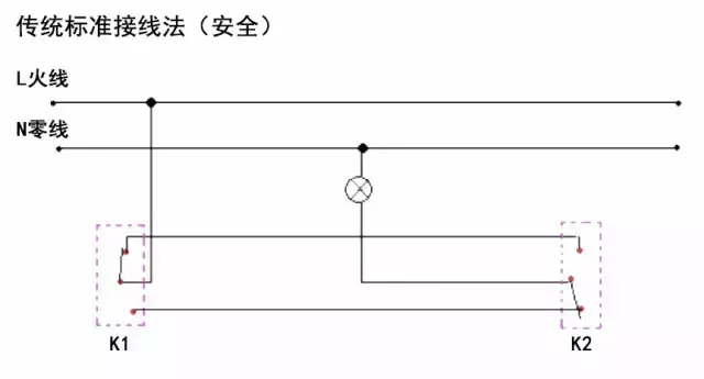 双控开关的工作原理是什么？双控开关接线图？