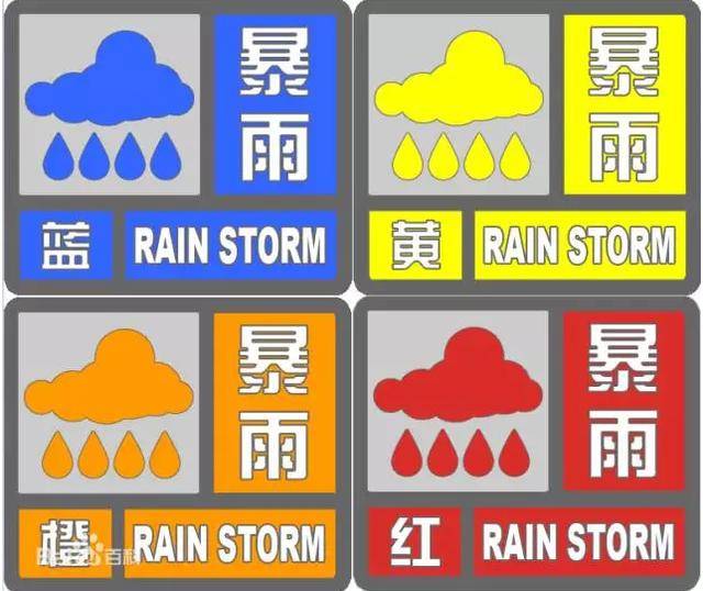 暴雨预警颜色等级（降雨量等级划分及暴雨预警信号分级）-1