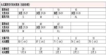 鞋子尺码（欧洲鞋码对照表）