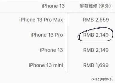 苹果13屏幕碎了换屏幕要多少钱（苹果13原装屏幕要多少钱）