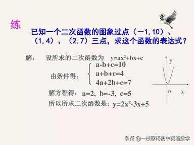 顶点式二次函数表达式（二次函数顶点坐标的三种求法）