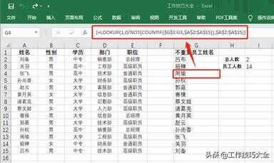 excel统计不同人名数量（excel统计某个词出现的次数）