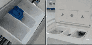 滚筒洗衣机洗衣液放在哪个盒子里（海尔洗衣机槽1槽2和中间雪花）