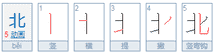 北的笔顺（北的笔顺笔画）