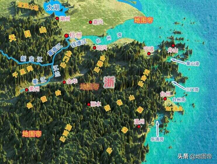 浙江省地图（浙江省市区分布图）