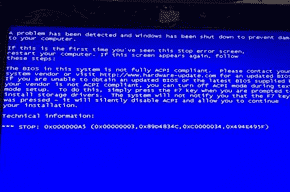 电脑蓝屏代码（电脑蓝屏常见代码大全）