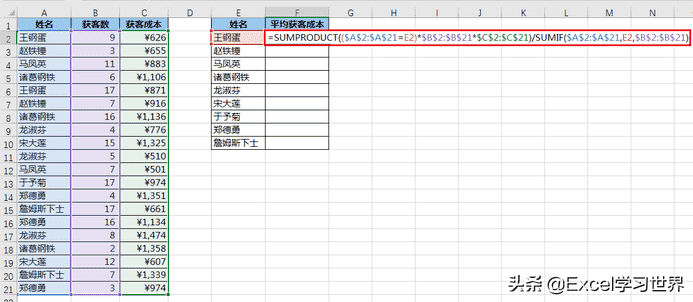 excel横向求平均值（excel区间范围取值公式）