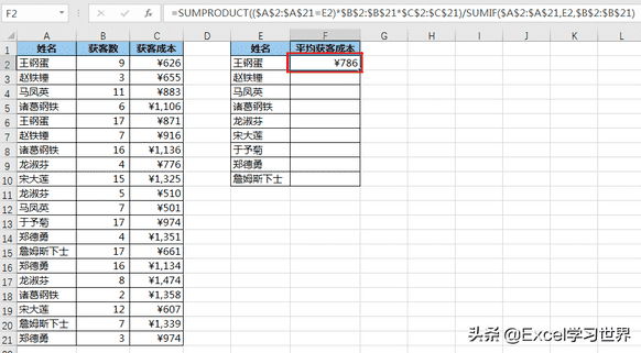 excel横向求平均值（excel区间范围取值公式）