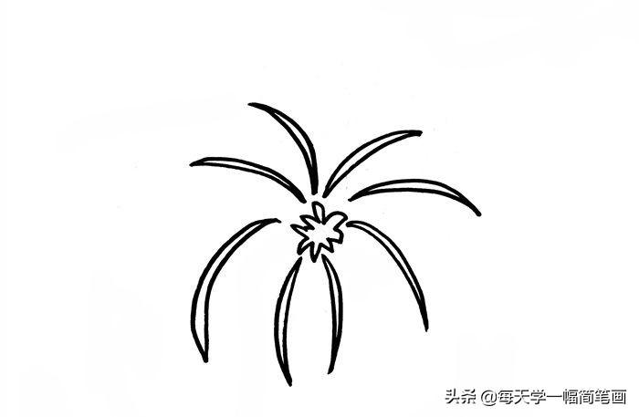 每天学一幅简笔画--烟花简笔画简单又漂亮，绽放的烟花简笔画