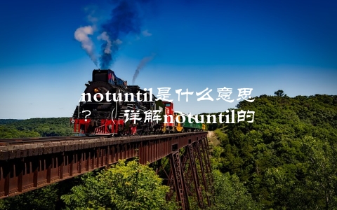 notuntil是什么意思？（详解notuntil的定义和用法）