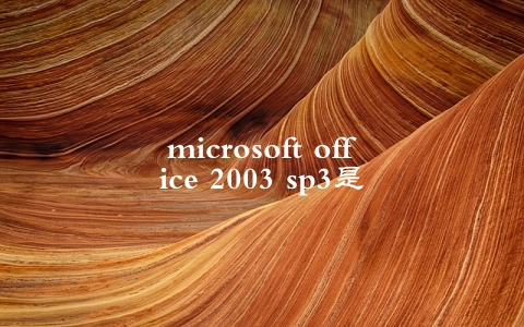 microsoft office 2003 sp3是什么（microsoft手机软件推荐）