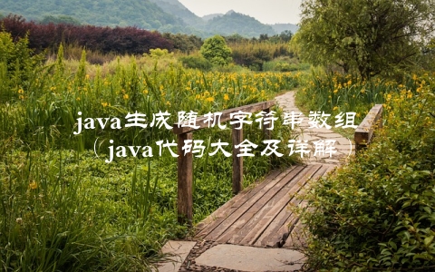 java生成随机字符串数组（java代码大全及详解）