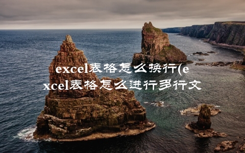 excel表格怎么换行(excel表格怎么进行多行文字输入)