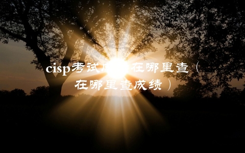 cisp考试成绩在哪里查（在哪里查成绩）