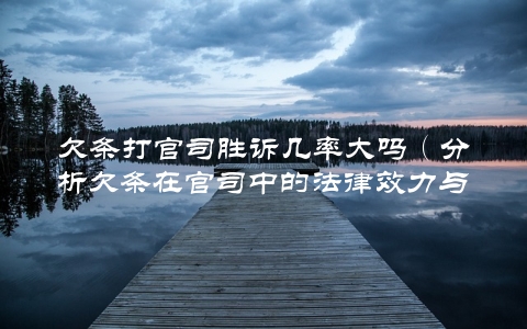 欠条打官司胜诉几率大吗（分析欠条在官司中的法律效力与胜诉几率）