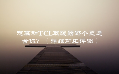 志高和TCL取暖器哪个更适合你？（详细对比评测）