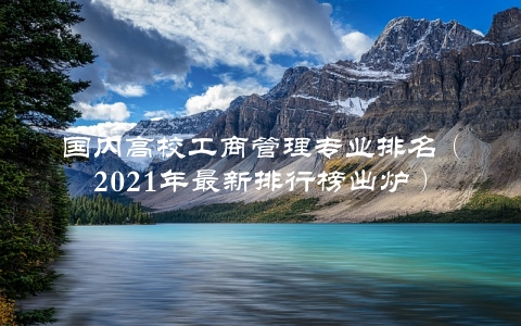 国内高校工商管理专业排名（2021年最新排行榜出炉）