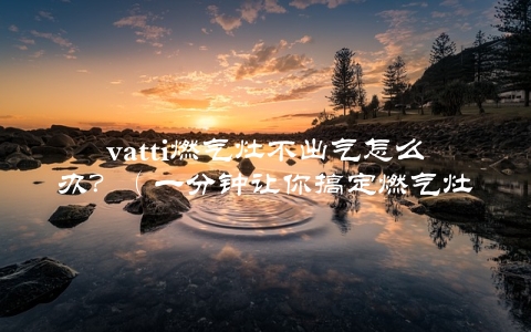 vatti燃气灶不出气怎么办？（一分钟让你搞定燃气灶故障）