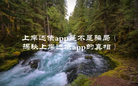 上岸还债app是不是骗局（揭秘上岸还债app的真相）