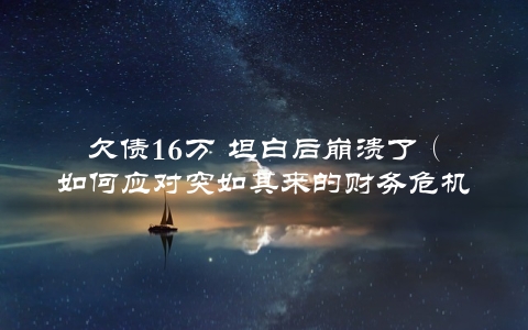 欠债16万 坦白后崩溃了（如何应对突如其来的财务危机）