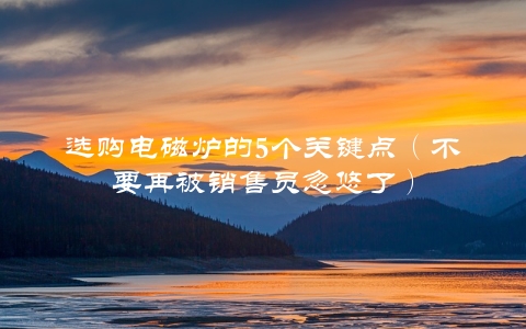 选购电磁炉的5个关键点（不要再被销售员忽悠了）