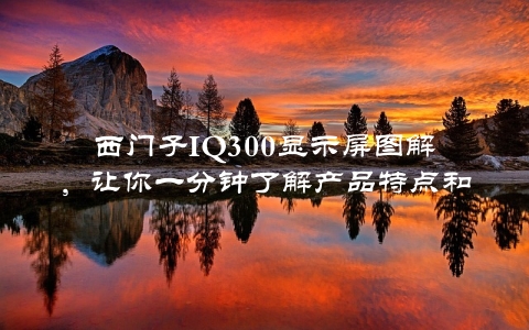 西门子IQ300显示屏图解，让你一分钟了解产品特点和使用方法