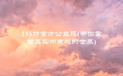 335仿官方公益服(带你重回真实而有趣的世界)