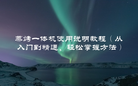 蒸烤一体机使用说明教程（从入门到精通，轻松掌握方法）