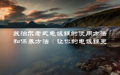 苏泊尔老式电饭锅的使用方法和保养方法（让你的电饭锅更加耐用）