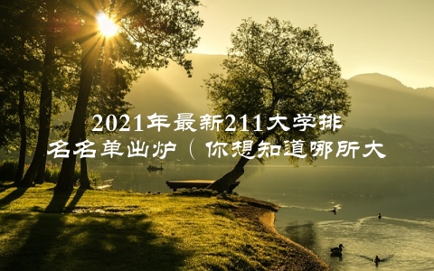 2021年最新211大学排名名单出炉（你想知道哪所大学上榜了吗？）