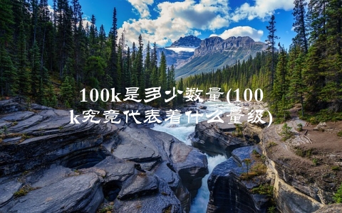 100k是多少数量(100k究竟代表着什么量级)