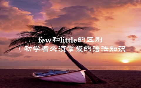 few和little的区别（初学者必须掌握的语法知识）