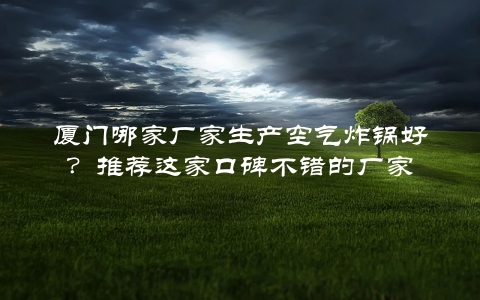 厦门哪家厂家生产空气炸锅好？推荐这家口碑不错的厂家