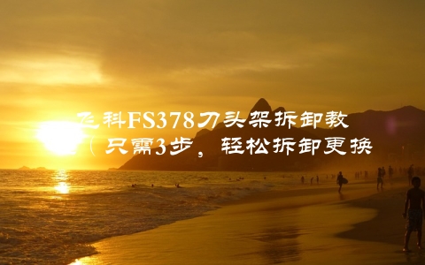 飞科FS378刀头架拆卸教程（只需3步，轻松拆卸更换刀头）