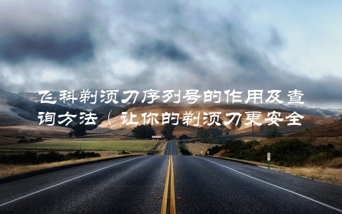 飞科剃须刀序列号的作用及查询方法（让你的剃须刀更安全，享受更好的售后服务）