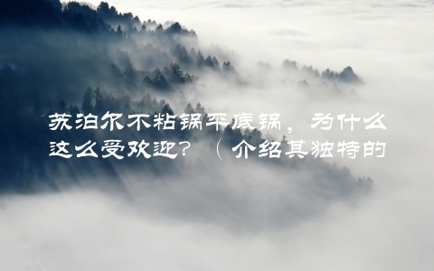 苏泊尔不粘锅平底锅，为什么这么受欢迎？（介绍其独特的设计和优势）