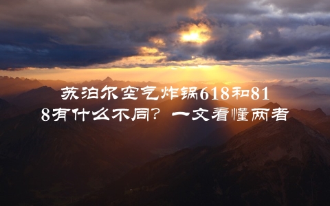 苏泊尔空气炸锅618和818有什么不同？一文看懂两者区别与优劣分析