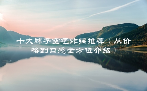 十大牌子空气炸锅推荐（从价格到口感全方位介绍）