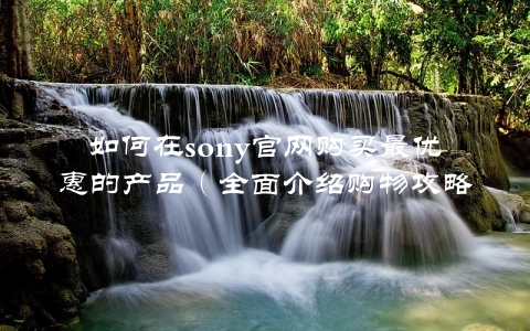 如何在sony官网购买最优惠的产品（全面介绍购物攻略）