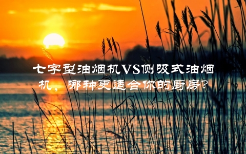 七字型油烟机VS侧吸式油烟机，哪种更适合你的厨房？