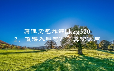 康佳空气炸锅kkzg3202，值得入手吗？（真实使用体验分享）