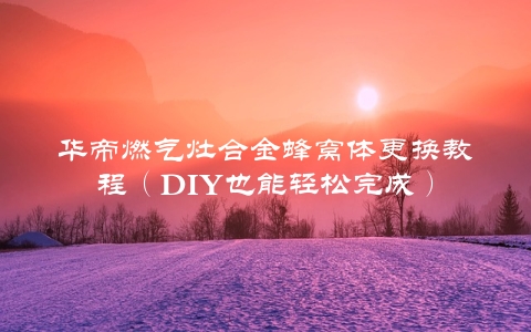 华帝燃气灶合金蜂窝体更换教程（DIY也能轻松完成）