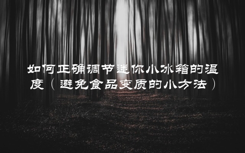 如何正确调节迷你小冰箱的温度（避免食品变质的小方法）