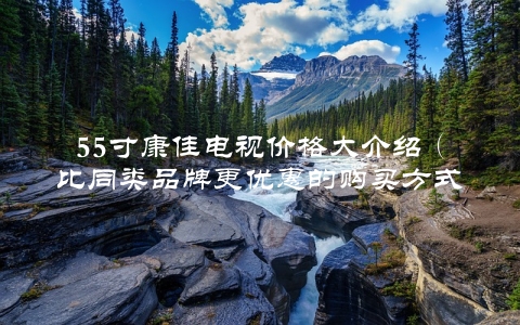 55寸康佳电视价格大介绍（比同类品牌更优惠的购买方式）