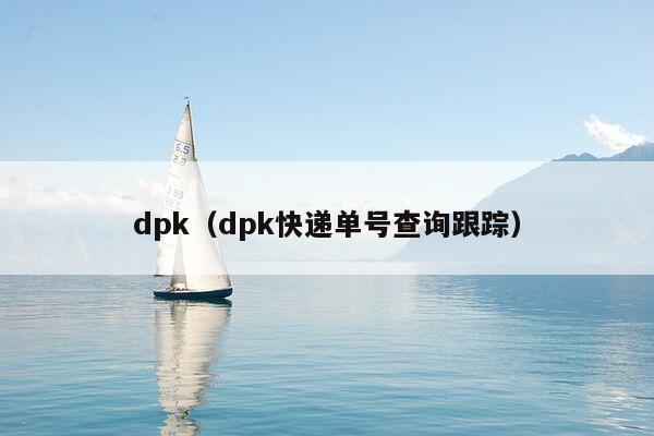 dpk（dpk快递单号查询跟踪）