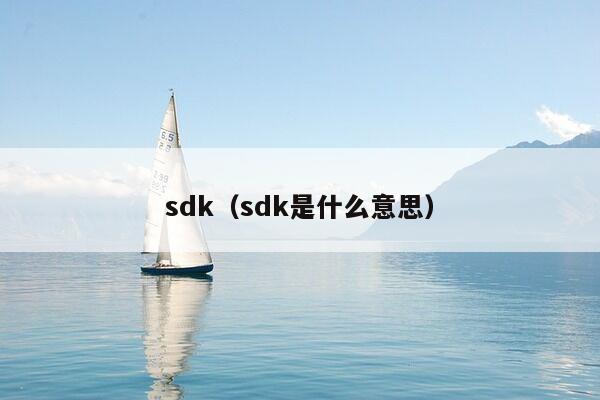 sdk（sdk是什么意思）