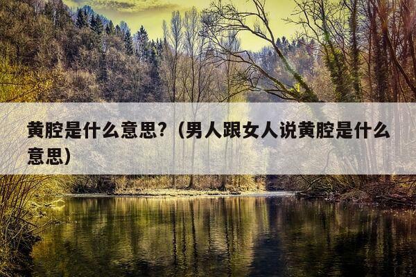 黄腔是什么意思?（男人跟女人说黄腔是什么意思）